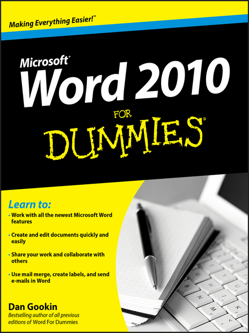 Title details for Word 2010 For Dummies by Dan Gookin - Available